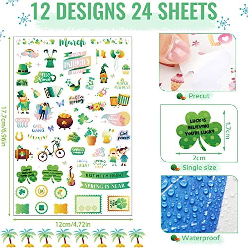 24 Sheets Monthly Planner Stickers Holiday Seasonal Birthday