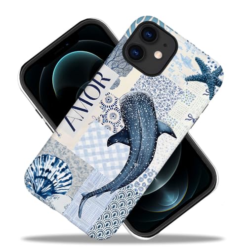 Compatible with iPhone 11,Durable & Shockproof Phone Case Cover Design - Blue Ocean Shark - color: Blue Ocean Shark, size: iPhone 11
