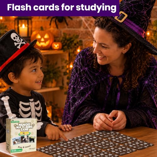 Menique Dogs Memory Matching Game for Kids – 80 Bilingual Cards, 40 Pairs with Real Dog Breed Photos – Educational Family Card Game for Ages 3+ - style: Dogs