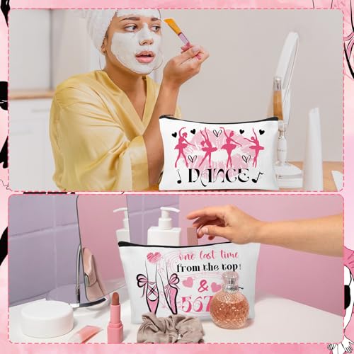 30pcs Dance Makeup Bag Dance Cosmetic Bags Dancer Gifts Survival Kit Pouch Travel Toiletry Bag Mothers Day Gifts for Girls Women Dance Teacher Competition - style: Dancer