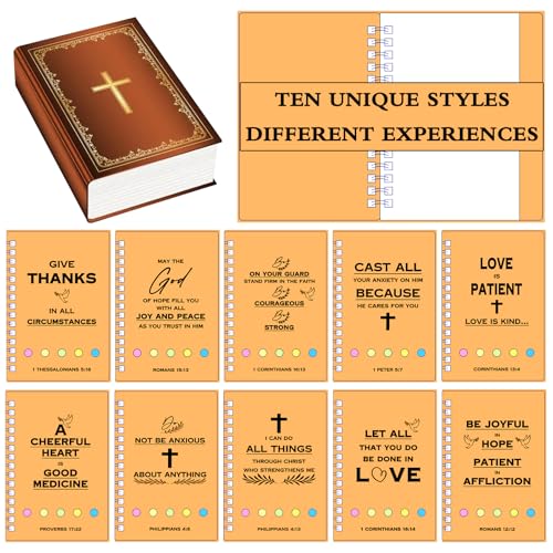 30 Sets Christian Notebooks Bulk Prayer Journals Inspirational Christian Gifts Bible Notebook with Bible Verse Pens for Women Men Church Members Bible Study Groups & Church Families - color: 30 Pcs