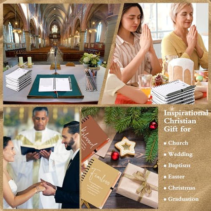 Kosiz 24 Sets Christian Notebook, Bible Study Prayer Pen, Neutral Morandi - color: Neutral Morandi