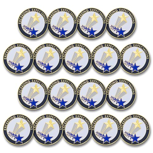 SHOP AWARDS AND GIFTS Service Recognition Lapel Pins - style: Exceeding Expectations (Pack of 18)