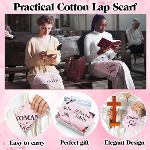HunnmingRe Christian Handkerchief for Women Inspirational Gifts Bulk Inspirational Religious Bible Verse Handkerchief - style: Woman of Faith