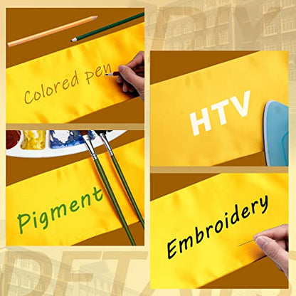 Geyoga 24 Pcs Graduation Stole Bulk Sublimation Blank 70 in - color: Yellow