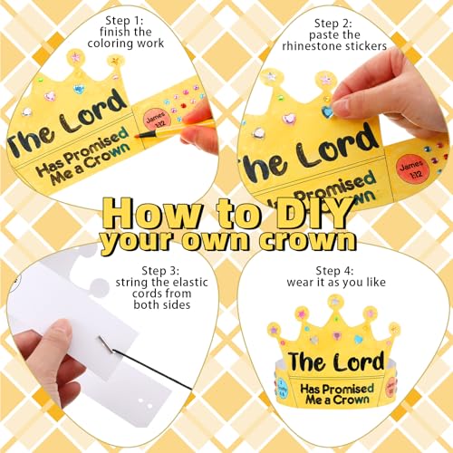 Christian Crown Craft Kit, DIY Paper Crafts to Decorate 18 Sets, VBS