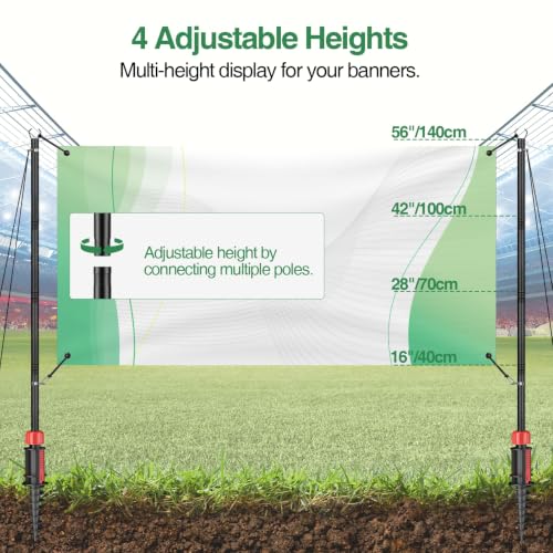 EMART Adjustable Banner Holder, Portable Outdoor Advertising Display Stand