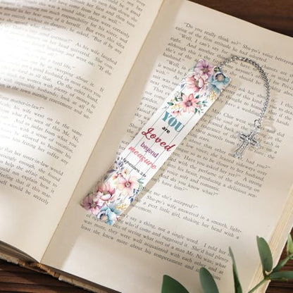 Metal Bible Verse Bookmarks Gifts, Christian Gifts for Women, Religious Motivational Book Marker for Friends Girl Sister Female Bookworms Book Club Religious Gift - style: YOU are Loved beyond meagure