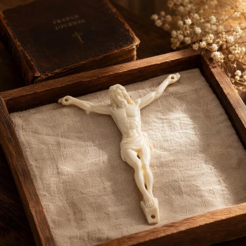 Cabilock DIY Jesus Figurine for Crucifix Wall Cross and Christian Crafts
