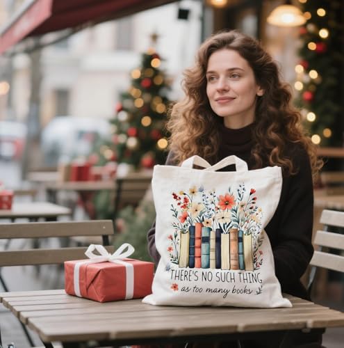 Book Canvas Bag, Read Tote Bag, Inspirational Canvas Bag. - color: White Read Inspirational-06