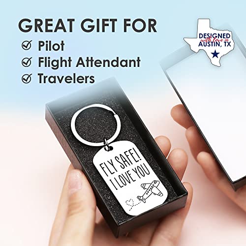 Rosa Vila Keychains For Women & Men, Gifts For Mom, Bonus Mom, Aunt, Sister, Dad, Grandma, Nurse, Teens, Coach, Teacher Pilot - style: Fly Safe Keychain