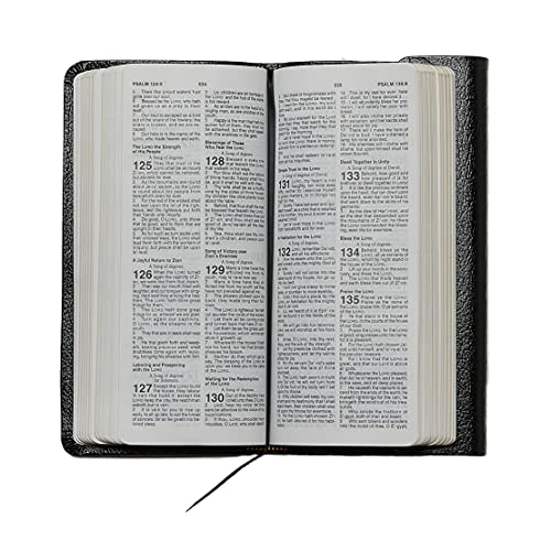 KJV Compact Checkbook Bible, Black Bonded Leather, Red Letter: King James Version, Holy Bible