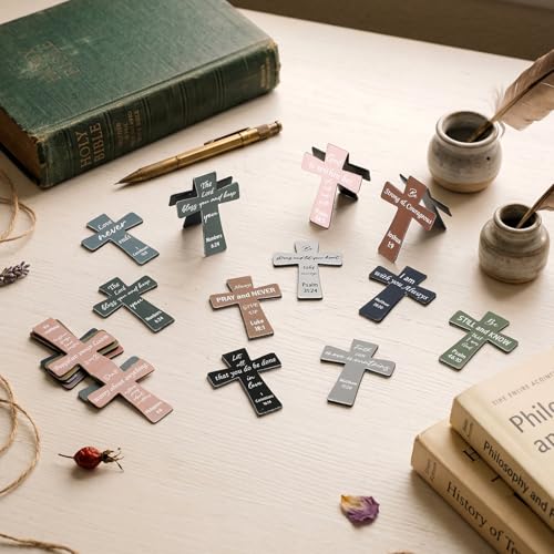 48 Pcs Magnetic Cross Bookmarks Bulk, Solid Color - style: Solid Color