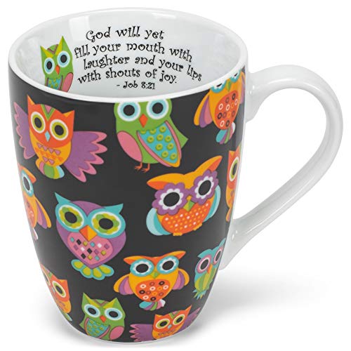 Divinity Boutique 20607 Boxed Mugs, Owl Pattern, 12 ounce - color: Owl Pattern
