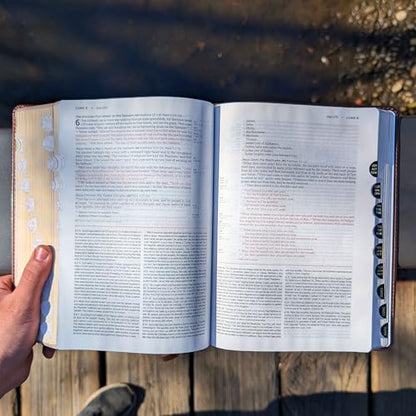 Personalized NLT Life Application Study Bible – Brown/Mahogany LeatherLike | Indexed Thumb Tabs | Third Edition | Custom Engraved Bible | New Living Translation | Red Letter | Over 10,000 Study Notes (Name Only)