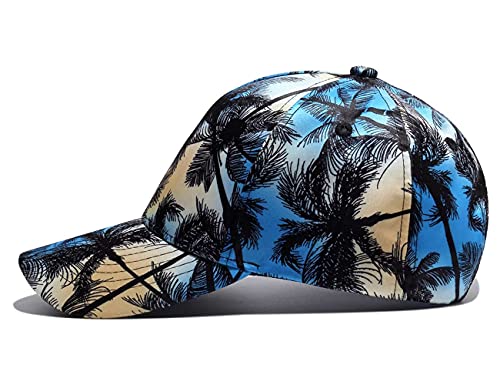 Quanhaigou Baseball Cap Dad Hat Adjustable Fashion Hats for Men Women Polo Trucker Unisex Style Headwear - color: Blue Tree