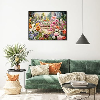 Diamond Art Kits for Adults, Garden Diamond Painting Kit, 12x16 Inch - color: CYDP1P13