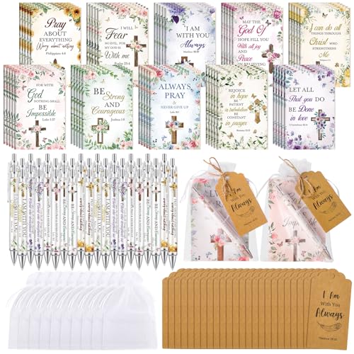 Qeeenar 200 Pcs Christian Gift Bulk Set Bible Verse, Colorful, Floral - color: Colorful, style: Floral