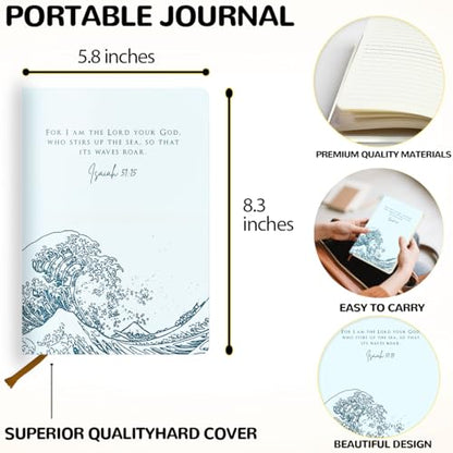 Blue Bible Leather Lined Journal 200 Pages A5 Ruled Notebooks - color: Multi 1564