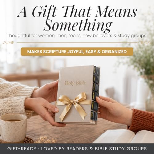 90 Christian Bible Tabs for Women, Men, Kids - Black Gold Version - color: Black Gold