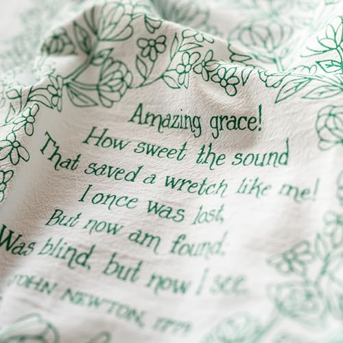 Little Things Studio Tea Towels - Amazing Grace - Pine Green, 20 x 24 Inch - color: Amazing Grace - Pine Green