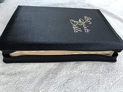 French Bible, Large Print, Leather, Zipper, Thumb Index. Segond 1910, fermeture éclair