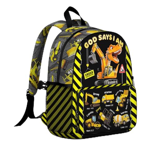 Dinosaur Elementary School Backpacks For Boys 6-8 School Backpack Kids Toddler Preschool Kindergarten Excavator Backpacks for Boys and Girls for Small Bookbag for Daycare Travel - color: Truck Dinosaur
