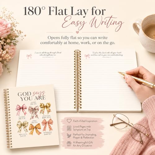 ilohaus Bible Journal for Women, Prayer Journal with Lined Pages, Hardcover - color: God Says