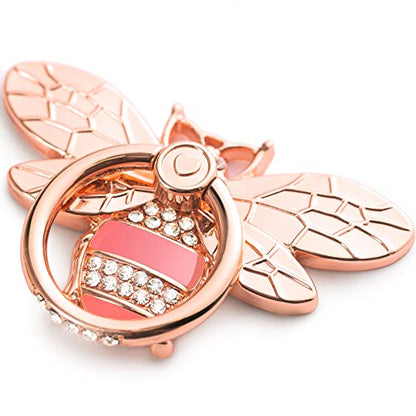 Allengel Cute Bee Phone Ring Grip Holder, Rosegold - color: rosegold