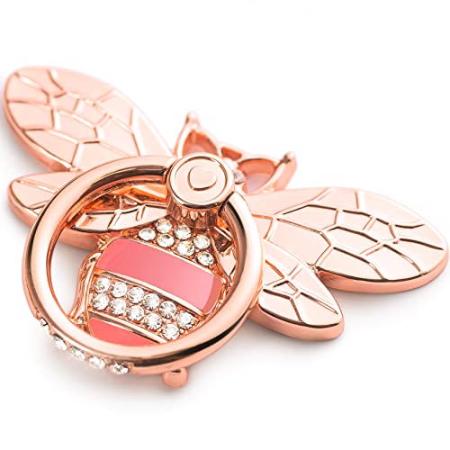 Allengel Cute Bee Phone Ring Grip Holder, Rosegold - color: rosegold