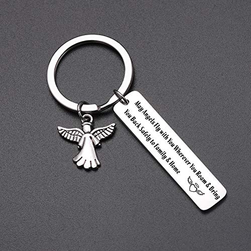 Keytells New Driver Gifts Keychain, Travel Keychain For Pilot, Flight Attendant Gifts