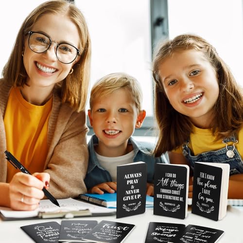 Sayglossy 72 Pcs Christian Bible Gifts Set Bulk Religious Gifts, Black - color: Black