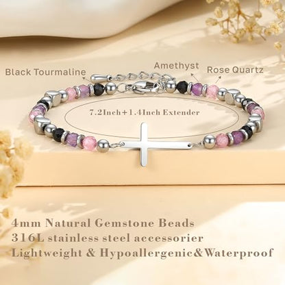 Adjustable Religious Gifts Cross Bracelet for Women Girl - style: Friend