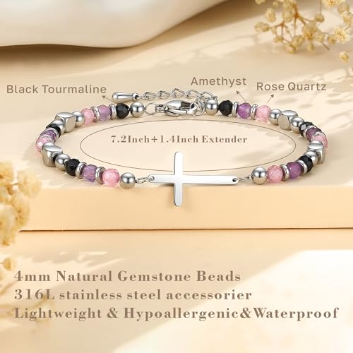 Adjustable Religious Gifts Cross Bracelet for Women Girl - style: Baptism