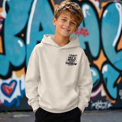 Boys Christian Inspirational Faith Graphic Pullover Hoodie - color: Apricot, size: 13-14 Years