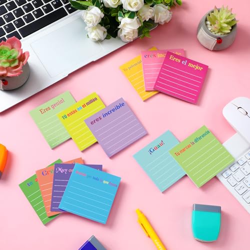 Yinder 24 Pcs Inspirational Sticky Notes Gifts, Appreciation, Spanish - color: Spanish, size: Appreciation