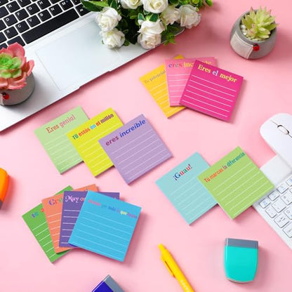 Yinder 24 Pcs Inspirational Sticky Notes Gifts, Appreciation, Spanish - color: Spanish, size: Appreciation