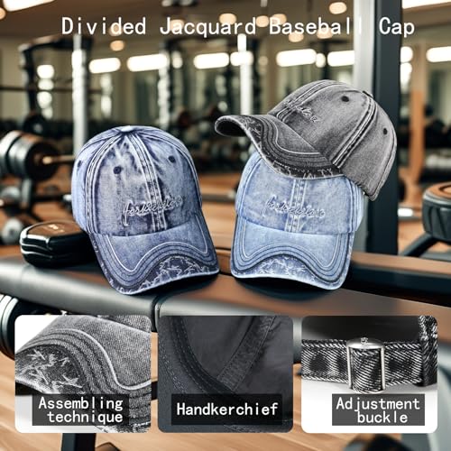 Baseball Cap for Women Men - Adjustable Size Hat - color: Fk87 Denim Black