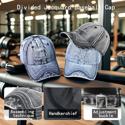 Baseball Cap for Women Men - Adjustable Size Hat - color: Fk87 Denim Black
