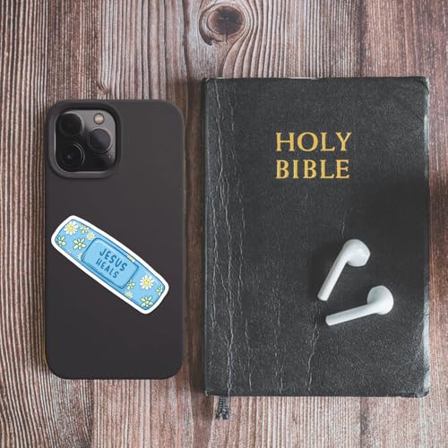 Jesus Heals Bandage Sticker 3Pcs Jesus Christian Girly Decals Vinyl Waterproof Journaling Inspirational Religious Healing Quotes Stickers for Water Bottles, Phone Laptop - color: Jesus Heals