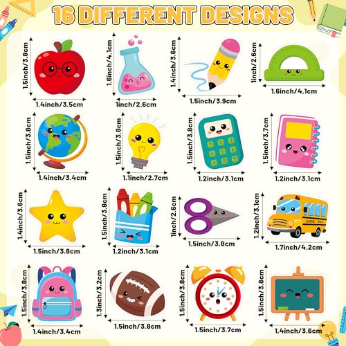 BeYumi Back to School Sticker - 1000Pcs Back to School Stickers in 2 Rolls Cute Cartoon Waterproof Vinyl Decal for Preschool Kindergarten First Day of School Gift Bottle Luggage Bag Envelope Decor - style: Cartoon Back to School