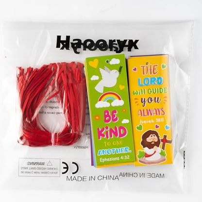 Haooryx Bible Verse Kids' Bookmarks Jesus Sun Flower Page Markers - style: Colorful Bible Verse