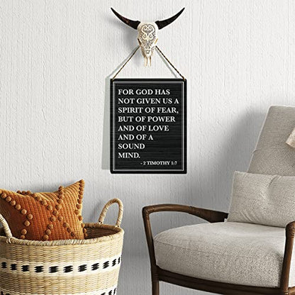 KongMoTree For God has not given us the spirit of fear 2 Timothy 1:7 Bible Verse Wall Art Scripture Sign Wall Christian Gifts Baptism Gift, Bible Verse Sign, 8x10 Inch(GMS617) - color: Timothy 1:7