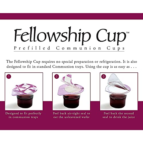 Broadman Pre-filled Communion Fellowship Cup Juice and Wafer Set, 6 Count - size: 6 Count (Pack of 1)