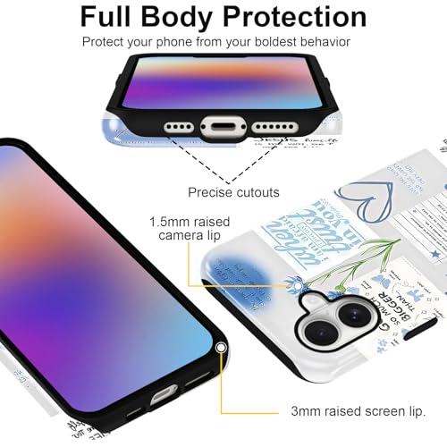 Cute Blue Jesus Christian Phone Case for iPhone 17 6.3'' - color: Blue, size: iPhone 17