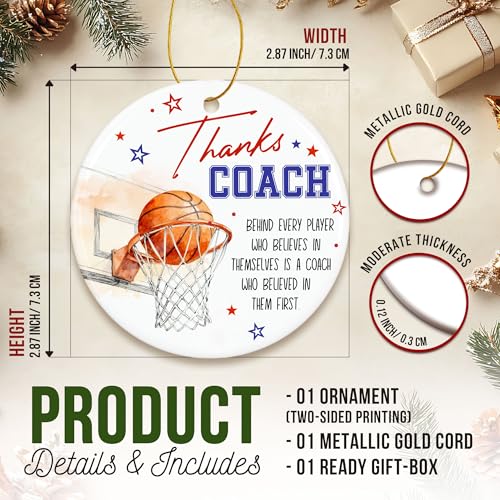 Basketball Coach Ornament 2026, Coaches Christmas Ornament for Men,Women - color: Basketball Coach