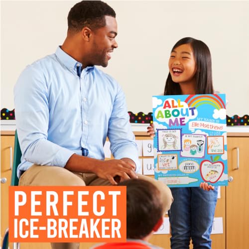 20 All About Me Posters Elementary Classroom Decor, Star Student Poster - color: Blue