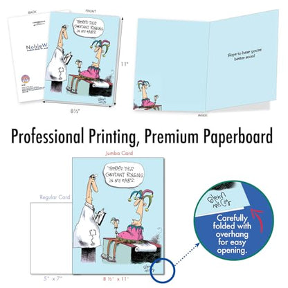 NobleWorks Big Funny Get Well Card Constant Ringing Humor for Men J9734 - style: Constant Ringing