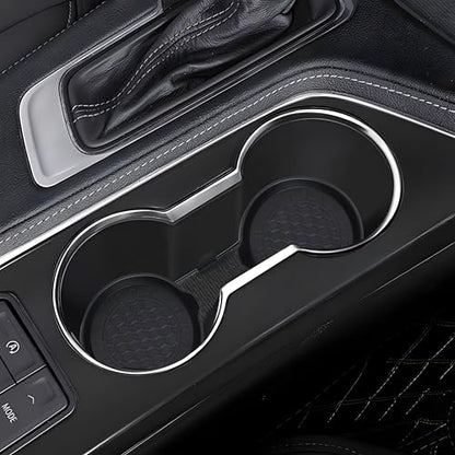 Amooca 2-Pack Spill-Proof Cup Coasters Non-Slip Car Cup Holder Inserts - color: Black, size: 2 pack