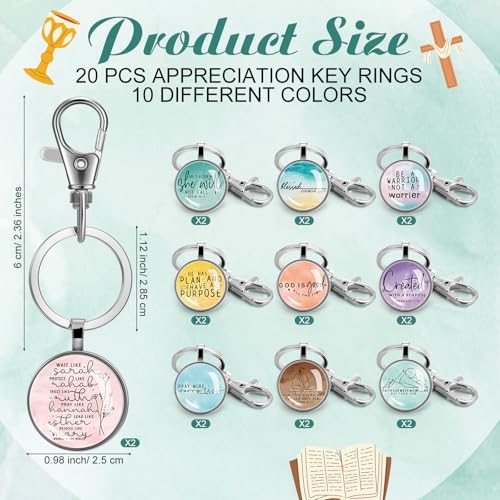 Fumete Christian Keychain Bulk for Wowen Men - style: Macaron Watercolors